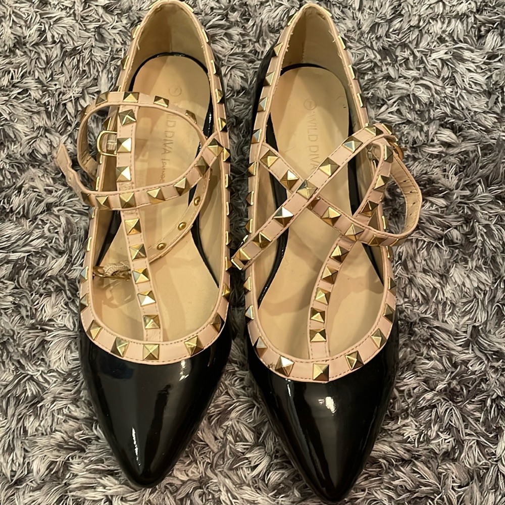 Black Flats, never worn